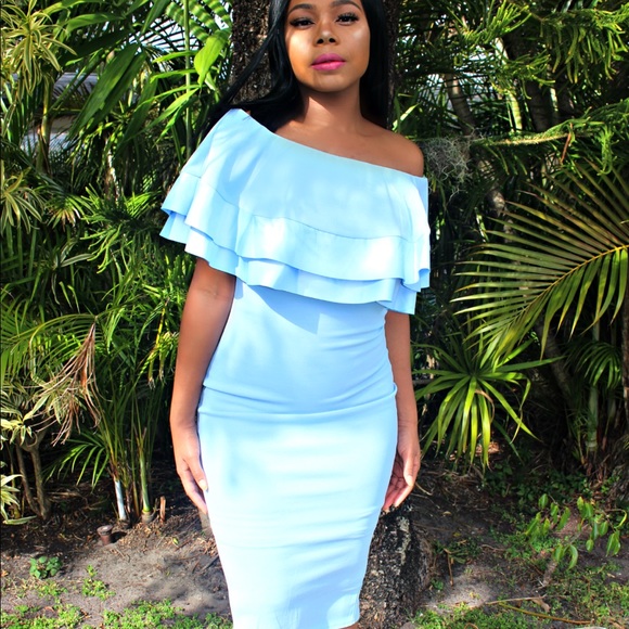 Embellished Ruffle Midi Dress - Picture 2 of 3